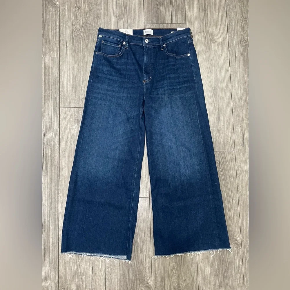NWT Citizens of Humanity Lyra Crop‎ Wide Leg Jeans in Lotus Size 30